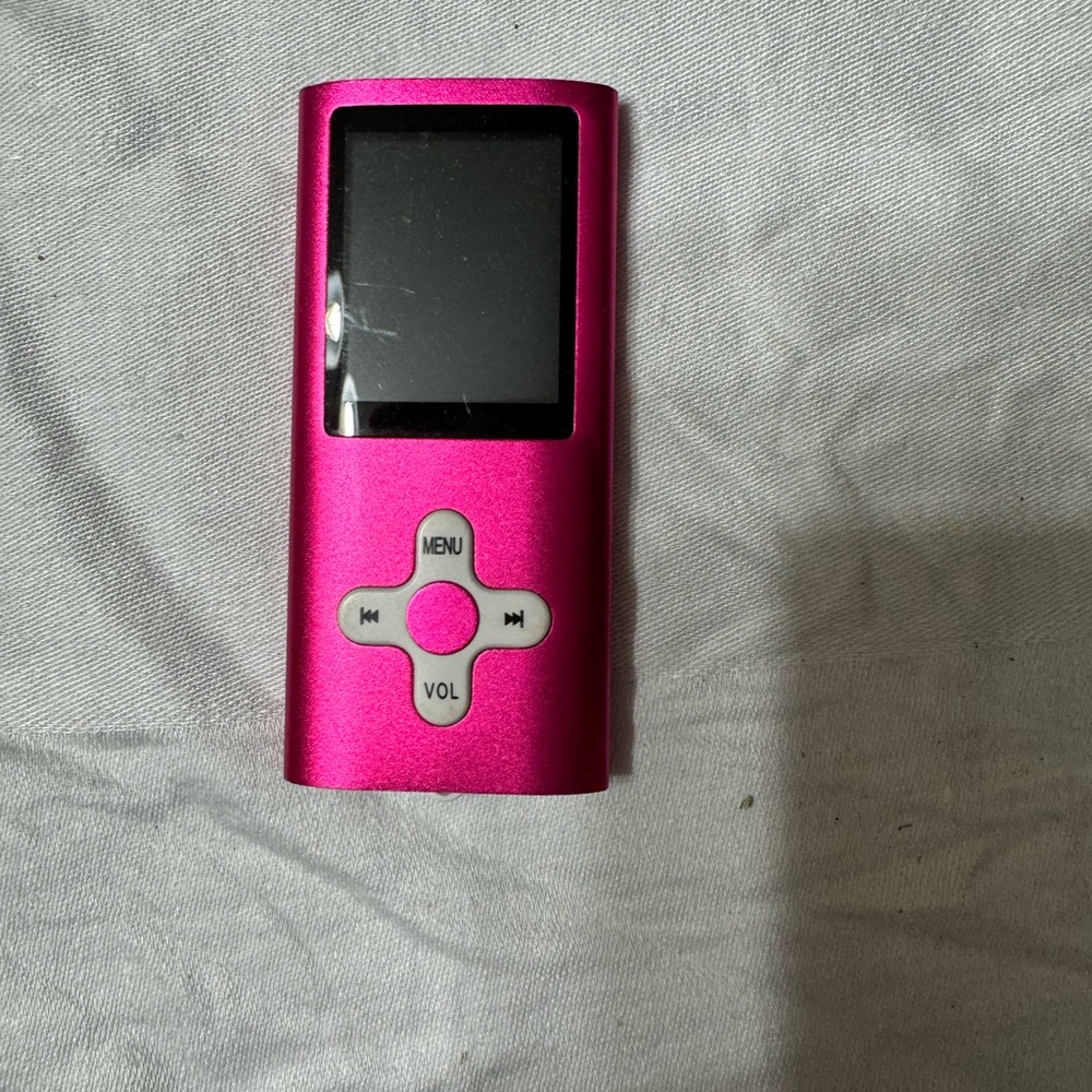 Pink Portable Audio Player